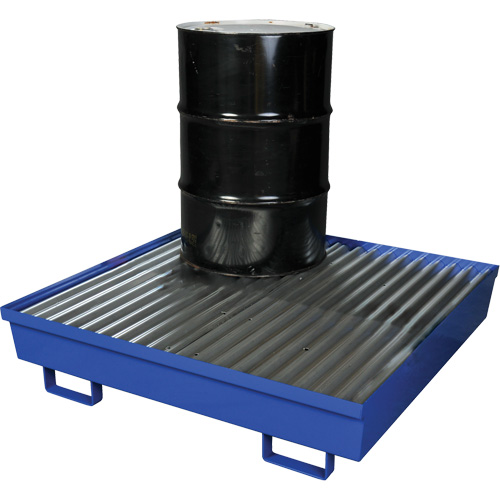 Steel Spill Containment Pallet, 92 US gal. Spill Capacity, 54" x 54.25" x 12" Moffatt Supply & Specialties