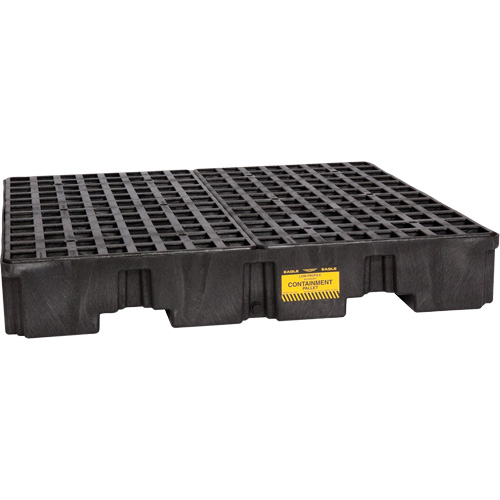 Spill Containment Pallet, 66 US gal. Spill Capacity, 51.5" x 51.5" x 8" Moffatt Supply & Specialties