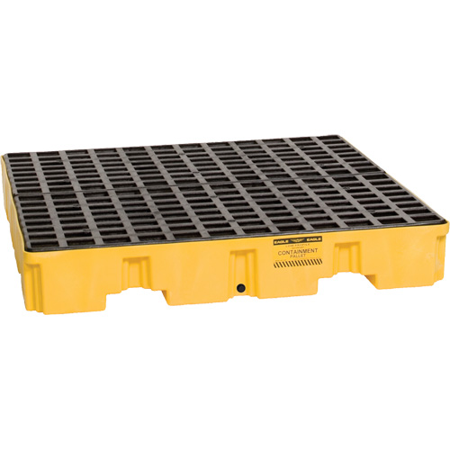 Spill Containment Pallet, 66 US gal. Spill Capacity, 51.5" x 51.5" x 8" Moffatt Supply & Specialties