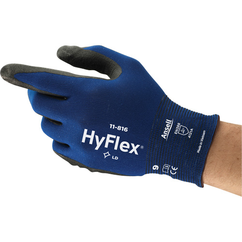 Gants HyFlex 11-816, 6, Rev&ecirc;tement Mousse de nitrile, Calibre 18, Enveloppe en Nylon/Spand Moffatt Supply & Specialties