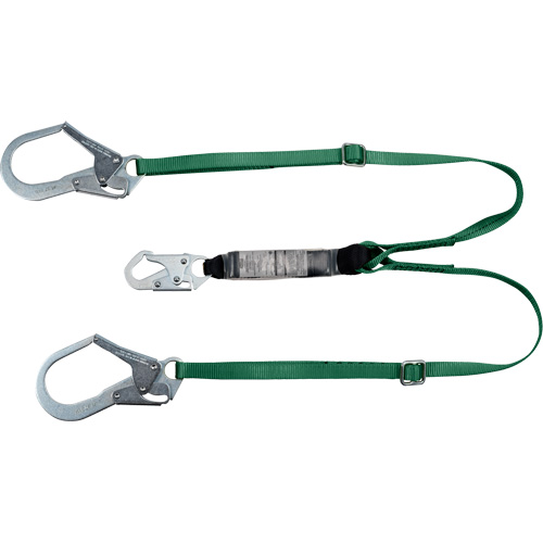 V-Series Lanyard, 6', Rebar Hook Center, Snap Hook Leg Ends, Polyester Moffatt Supply & Specialties