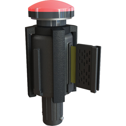 PLUS Barrier System Strobe Light Bracket & Red Strobe Light, Black Moffatt Supply & Specialties