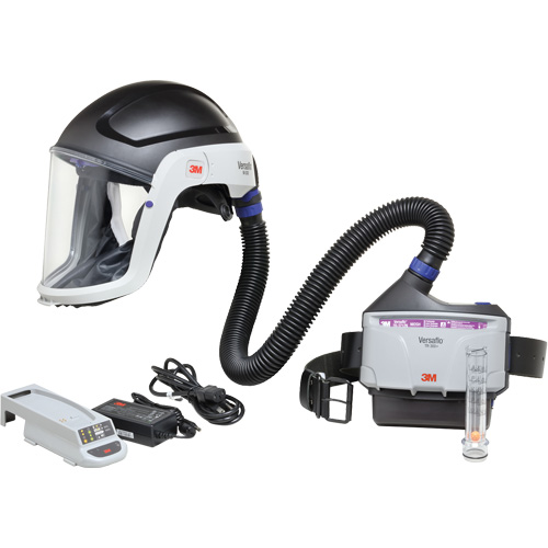 Ensemble APR &agrave; &eacute;puration d'air motoris&eacute; pour industrie lourde Versaflo, Capuchon & visi&egrave;re, Pile Lithium-ion Moffatt Supply & Specialties