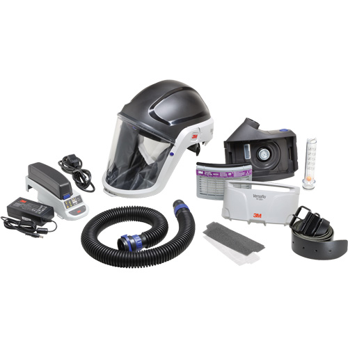 Ensemble APR &agrave; &eacute;puration d'air motoris&eacute; pour industrie lourde Versaflo, Capuchon & visi&egrave;re, Pile Lithium-ion Moffatt Supply & Specialties