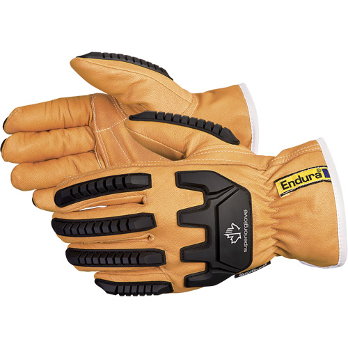 Gants de conducteur antichocs Endura, T-petit, Paume en Cuir fleur de ch&egrave;vre, Thinsulate Moffatt Supply & Specialties