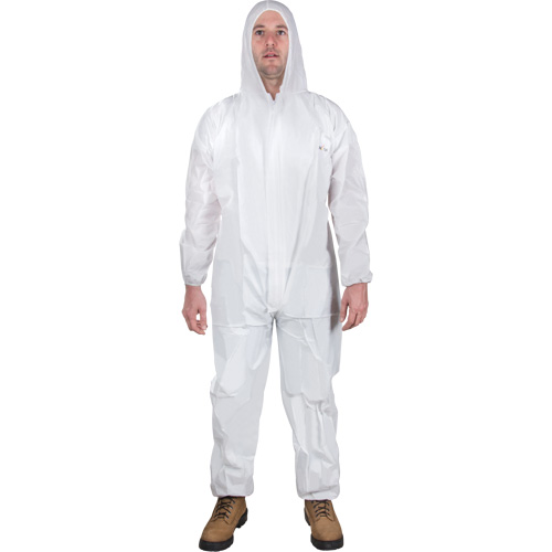 Hooded Coveralls, 3X-Large, White, SMS Moffatt Supply & Specialties