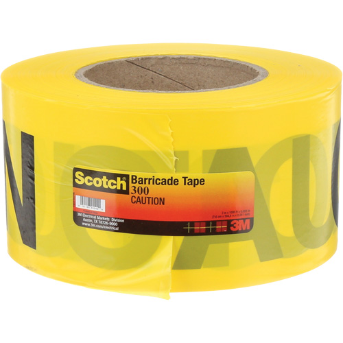 Scotch&reg; Buried Barricade Tape, English, 3" W x 1000' L, 2 mils, Black on Yellow Moffatt Supply & Specialties