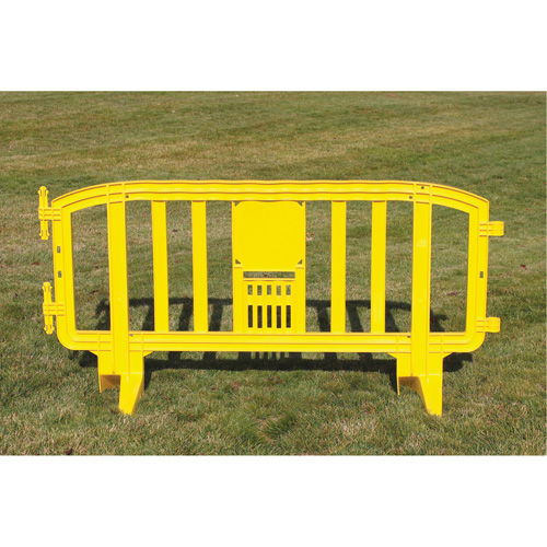 Movit Barricade, Interlocking, 78" L x 39" H, Yellow Moffatt Supply & Specialties