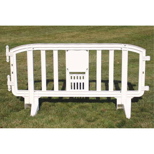 Movit Barricade, Interlocking, 78" L x 39" H, White Moffatt Supply & Specialties