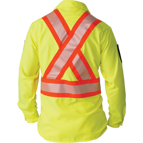 Ripstop High-Visibility Long Sleeve Shirt, Polyester, Small, High Visibility Lime-Yellow Moffatt Supply & Specialties