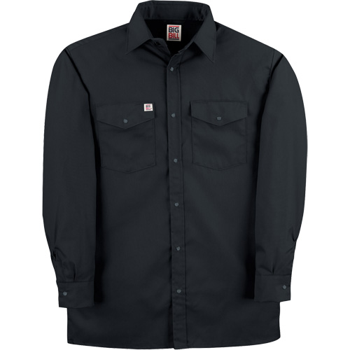 Twill Work Shirt with Snap, Men's, Medium (Tall), Black Moffatt Supply & Specialties