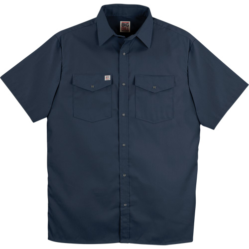 Chemise de travail &agrave; manches courtes en tissu crois&eacute; avec boutons-pression, Hommes, Moyen (grande taille), Bleu marin Moffatt Supply & Specialties