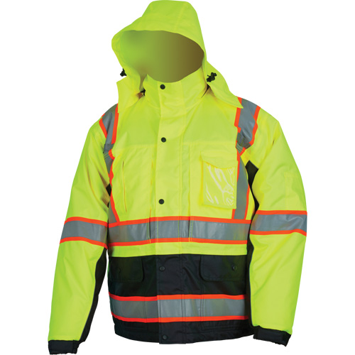 Veste isol&eacute;e haute visibilit&eacute;, Polyester/Polyur&eacute;thane, Jaune lime haute visibilit&eacute;, Petit Moffatt Supply & Specialties