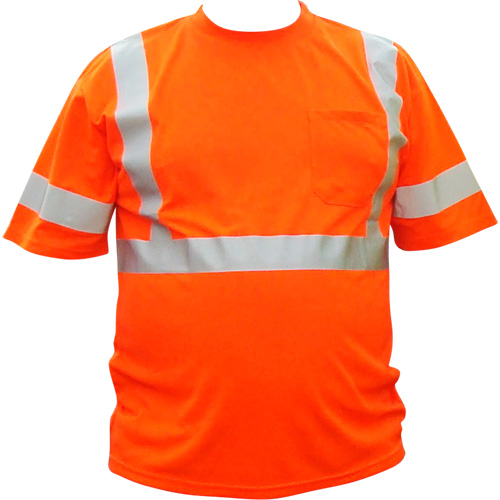 Chemise &agrave; manche courte haute visibilit&eacute;, Coton, 3T-Grand, Orange haute visibilit&eacute; Moffatt Supply & Specialties
