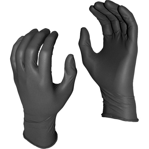 Grease Monkey&reg; Disposable Gloves, Medium, Nitrile, 5-mil, Powder-Free, Black Moffatt Supply & Specialties