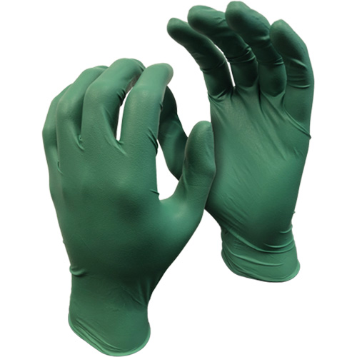 Gants 5559PF Green Monkey, Petit, Nitrile, 4 mils, Sans poudre, Vert Moffatt Supply & Specialties