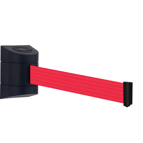 Unit&eacute; murale Tensabarrier, Plastique, Fixation par vis, 30', Ruban Rouge Moffatt Supply & Specialties