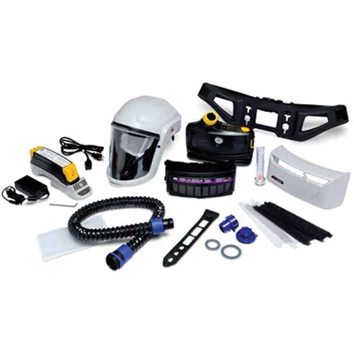 Versaflo Powered Air Purifying Respirator Painter's Kit, Headcover & Faceshield, Lithium-Ion Battery Moffatt Supply & Specialties