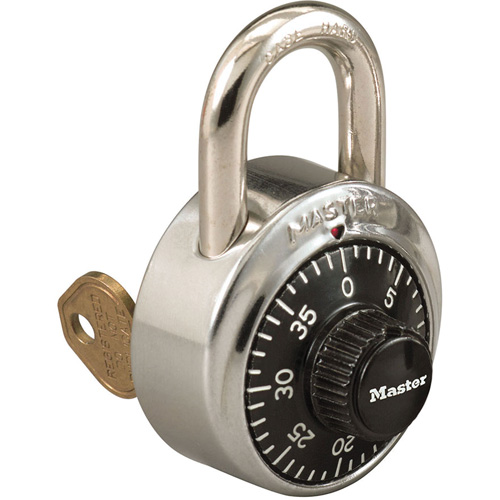 Cadenas de s&eacute;rie 1525 avec cl&eacute; de contr&ocirc;le en option, Combinaison, Acier inoxydable, Largeur de 1-7/8" Moffatt Supply & Specialties
