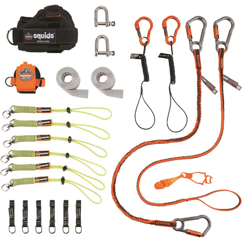 Trousse de longes de fixation d'outils pour monteurs de charpentes m&eacute;talliques et poseurs d'acier 3186 Squids Moffatt Supply & Specialties