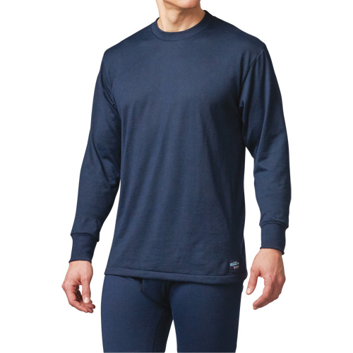 FR Base Layer Long Sleeve T-Shirt, Small, Navy Blue Moffatt Supply & Specialties