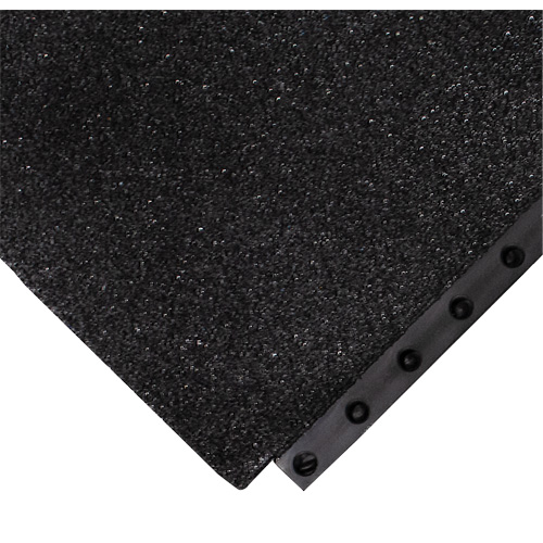 24/Seven&reg; Locksafe&reg; Anti-Fatigue Mat, Textured, 3' x 3' x 5/8", Black, Nitrile Moffatt Supply & Specialties