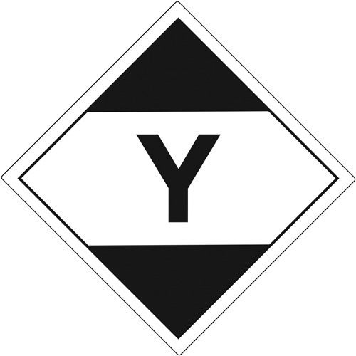 "Y" Limited Quantity Air Shipping Labels, 4" L x 4" W, Black on White Moffatt Supply & Specialties