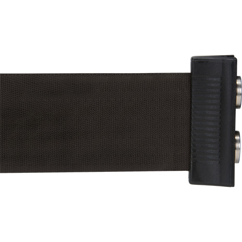 Barri&egrave;re &agrave; fixation murale avec ruban magn&eacute;tique, Acier, Fixation par vis, 7', Ruban Noir Moffatt Supply & Specialties