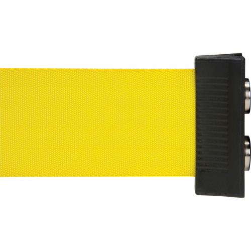 Magnetic Tape Cassette for Build-Your-Own Crowd Control Barrier, Attention ne pas entrer, 7', Yellow Tape Moffatt Supply & Specialties