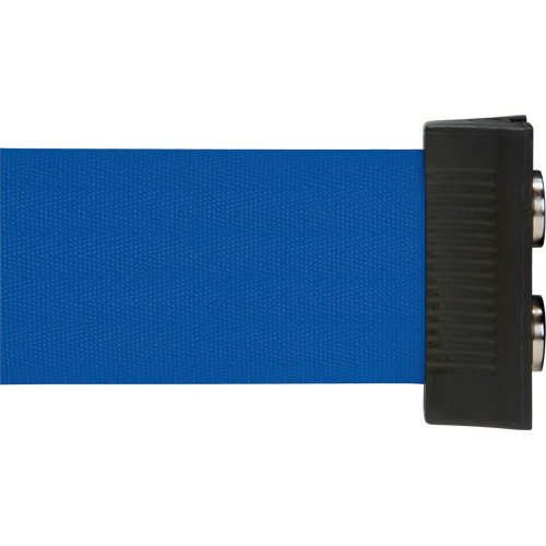 Wall Mount Barrier with Magnetic Tape, Steel, Screw Mount, 7', Blue Tape Moffatt Supply & Specialties
