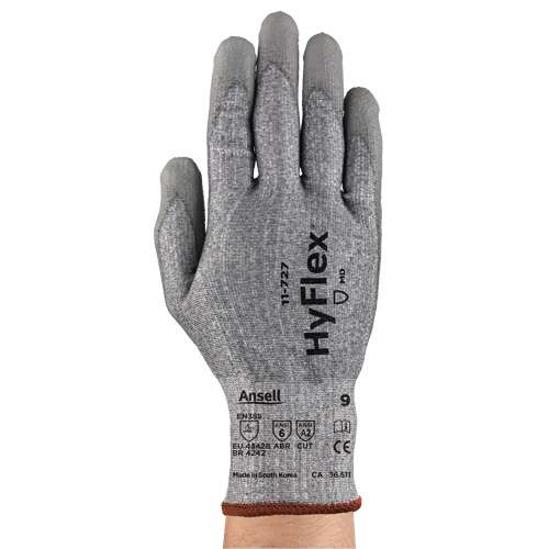 Gants r&eacute;sistant aux coupures HyFlex s&eacute;rie 11-727, Taille 7, Calibre 15, Rev&ecirc;tement Polyur&eacute;thane, Enveloppe en Intercept, ASTM ANSI niveau A2/EN 388 niveau B Moffatt Supply & Specialties
