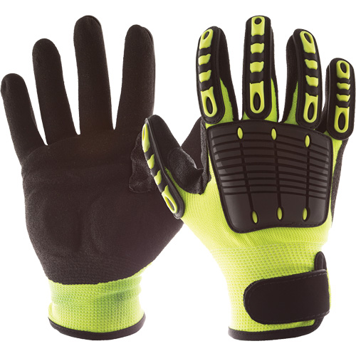 Gants de protection contre les chocs Back Tracker avec protection dorsale de la main, Petit, Paume en Nitrile, Poignet Boucle et crochet Moffatt Supply & Specialties