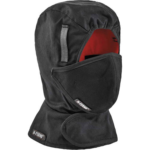 Doublure de casque de s&eacute;curit&eacute; d'hiver N-Ferno avec cache-bouche, Doublure en Molleton, Taille unique, Noir Moffatt Supply & Specialties