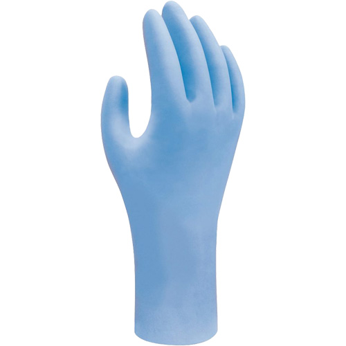 Gants jetables biod&eacute;gradable, T-petit, Nitrile, 2,5 mils, Sans poudre, Bleu Moffatt Supply & Specialties