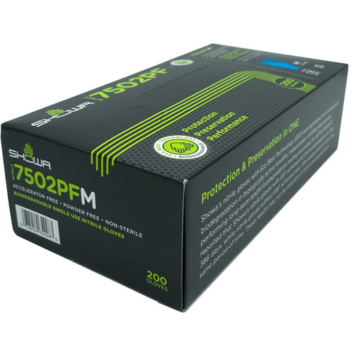 Gants jetables biod&eacute;gradable, T-petit, Nitrile, 2,5 mils, Sans poudre, Bleu Moffatt Supply & Specialties