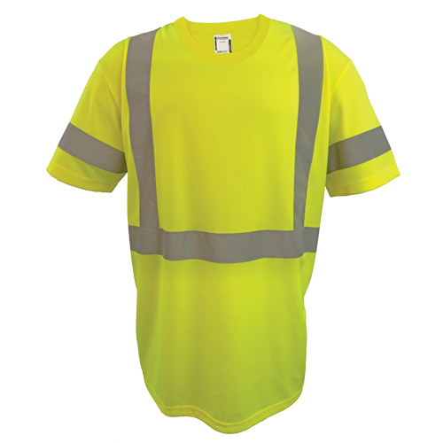 Chemise de s&eacute;curit&eacute; &agrave; manches courtes, Polyester, 2T-Grand, Jaune lime haute visibilit&eacute; Moffatt Supply & Specialties