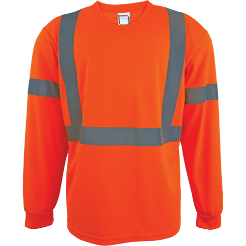 Chemise de s&eacute;curit&eacute; &agrave; manches longues, Polyester, 2T-Grand, Orange haute visibilit&eacute; Moffatt Supply & Specialties