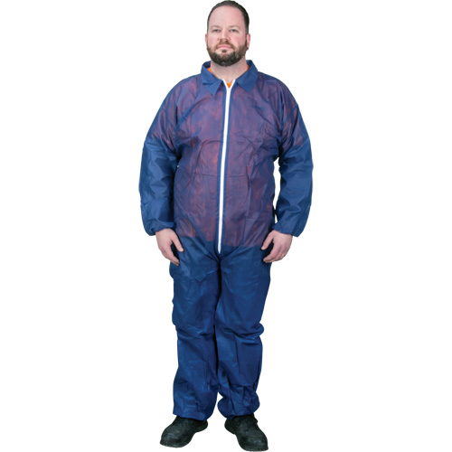 Coveralls, X-Large, Blue, Polypropylene Moffatt Supply & Specialties