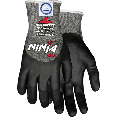 Gants r&eacute;sistant aux coupures Max Ninja, Taille Moyen, Calibre 10, Rev&ecirc;tement Bipolym&egrave;re, Enveloppe en Dyneema, ASTM ANSI niveau A3 Moffatt Supply & Specialties