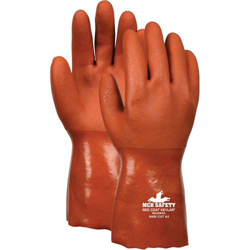 Gants r&eacute;sistant aux coupures Redcoat, Taille 2T-Grand, Rev&ecirc;tement PVC, Enveloppe en Kevlar, ASTM ANSI niveau A2/EN 388 niveau 3 Moffatt Supply & Specialties