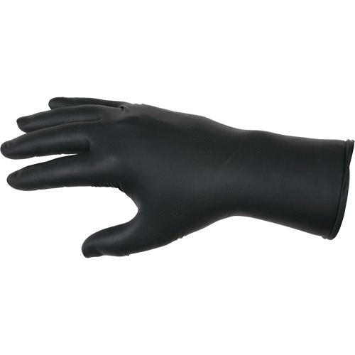 NitriShield Stealth Extra Disposable Gloves, Large, Nitrile, 6-mil, Powder-Free, Black Moffatt Supply & Specialties