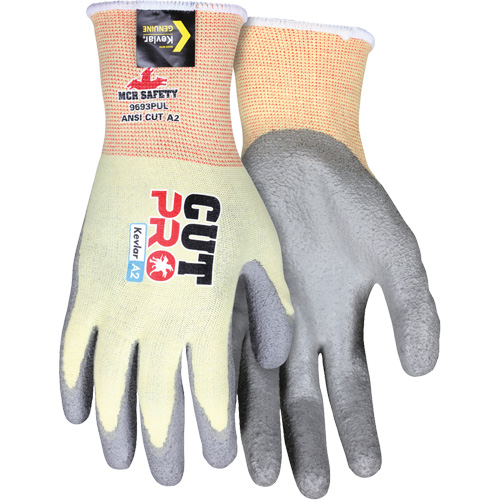 Cut Pro&reg; Cut Resistant Coated Gloves, Size Medium, 15 Gauge, Polyurethane Coated, Kevlar&reg; Shell, ASTM ANSI Level A2 Moffatt Supply & Specialties
