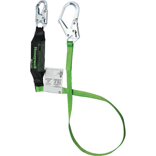 Miller&reg; HP Shock-Absorbing Lanyard, 6', Locking Rebar Hook Center, Locking Snap Hook Leg Ends, Polyester Moffatt Supply & Specialties