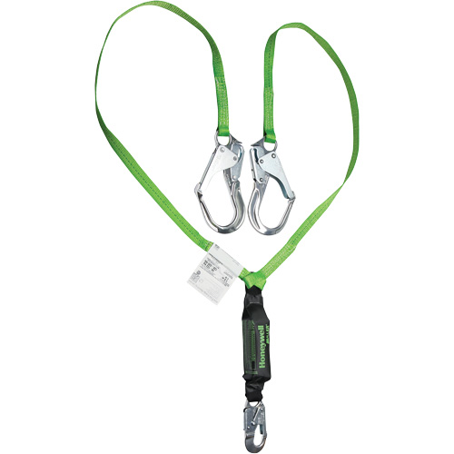 Miller&reg; HP Shock-Absorbing Lanyard, 6', Locking Rebar Hook Center, Locking Snap Hook Leg Ends, Polyester Moffatt Supply & Specialties