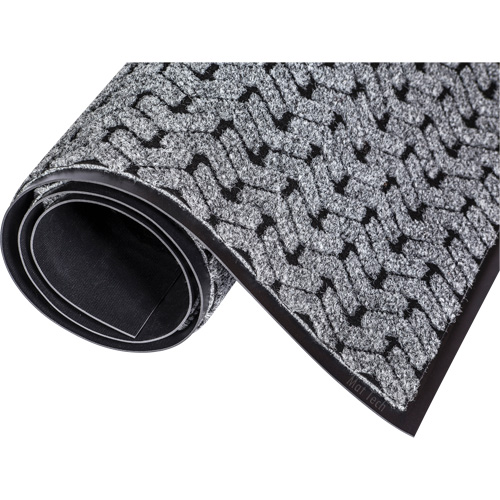 Tire-Track Performance Entrance Mats, Wiper/Scraper, 4' x 8' x 3/8", Grey Moffatt Supply & Specialties