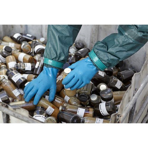 Gants r&eacute;sistants aux produits chimiques AlphaTec 04-003, Taille 8, 14" lo, Nitrile/PVC, Doublure en Molleton, Gant de calibre hiver Moffatt Supply & Specialties