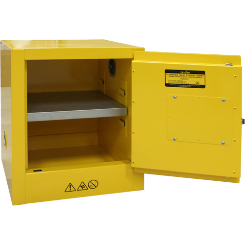 Flammable Storage Cabinet, 4 gal., 1 Door, 17" W x 22" H x 18" D Moffatt Supply & Specialties