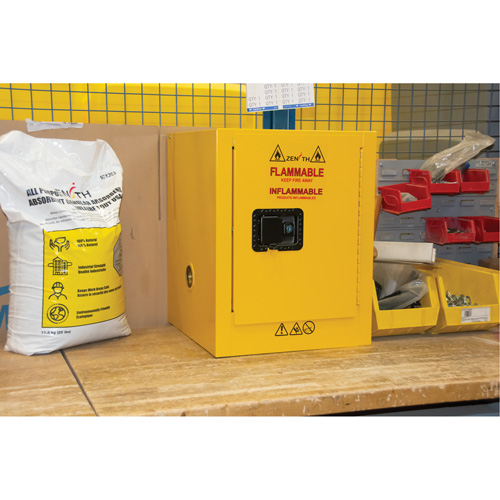 Flammable Storage Cabinet, 4 gal., 1 Door, 17" W x 22" H x 18" D Moffatt Supply & Specialties