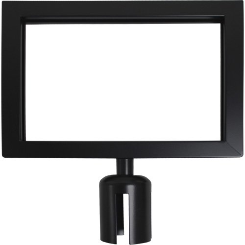 Cadre d'enseigne pour poteau de barri&egrave;re pour le contr&ocirc;le des foules, Noir Moffatt Supply & Specialties