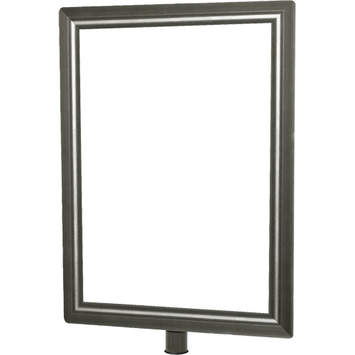 Porte-enseigne vertical robuste pour montant classique, Chrome satin&eacute; Moffatt Supply & Specialties